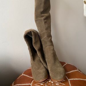 Suede over the knee boots